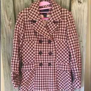 Like New Moda International pink maroon wool Coat